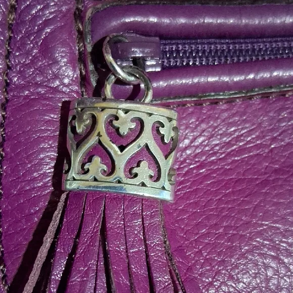 Brighton Purple Crossbody Bag with Tassel Charm - Picture 6 of 13